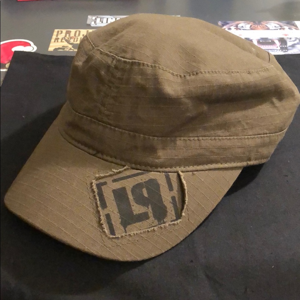 LINKIN PARK “LP” STENCIL LOGO MILITARY CAP
